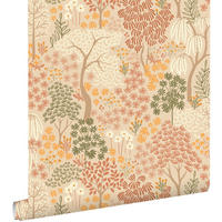 TAPETE Bäumen und Blumen 50 x 900 cm - Orange, Papier (50/900cm) - ESTAhome