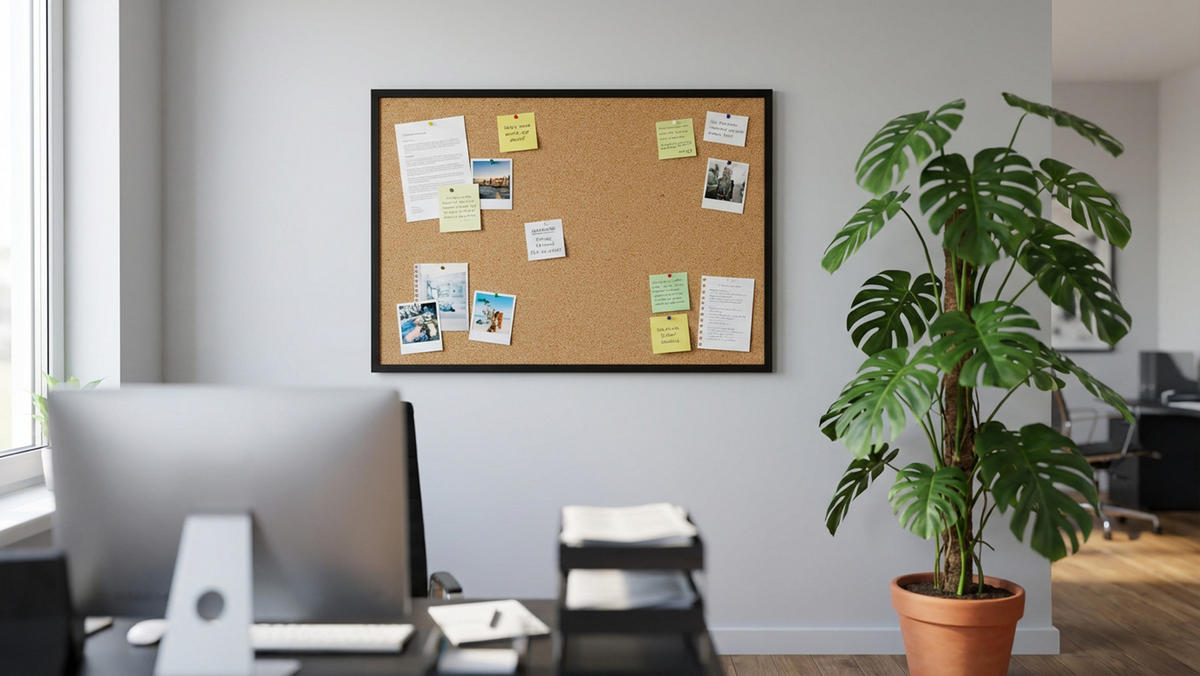 PINNWAND mit schwarzem Naturholzrahmen 90x60cm - Schwarz, Holz (90/60/1.5cm) - ALLboards