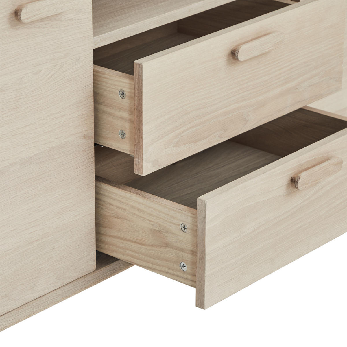 SIDEBOARD Eiche massiv - Eiche Bianco/Eichefarben, Holz/Holzwerkstoff (212/79/42cm) - Furnhouse