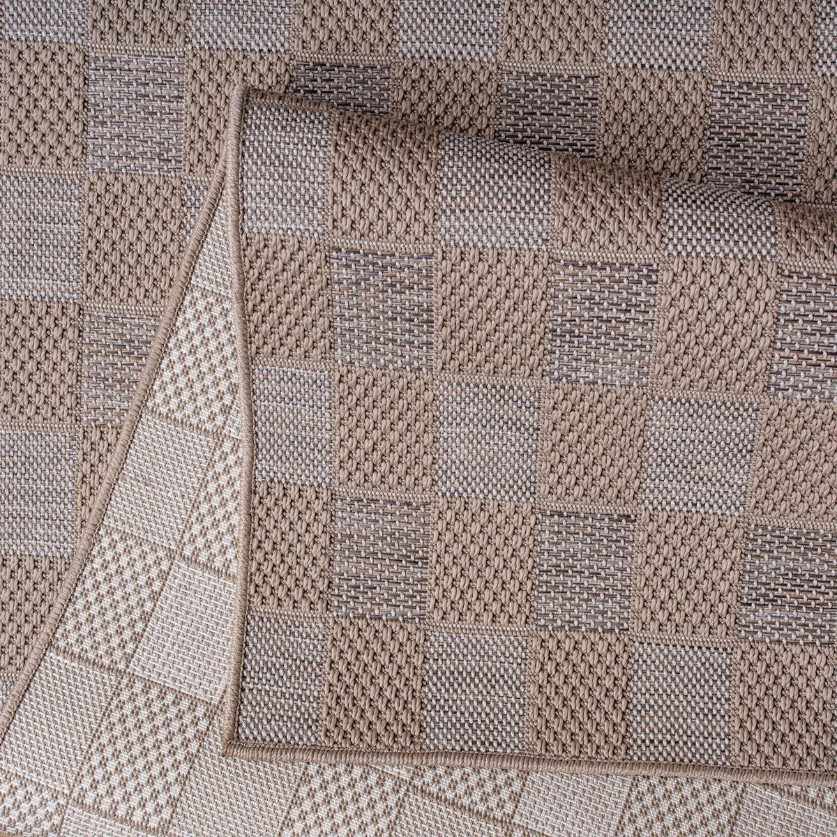 OUTDOORTEPPICH Boho Beige Weiß Creme 120 x 160 cm - Beige, Kunststoff (120/160cm) - TT Home