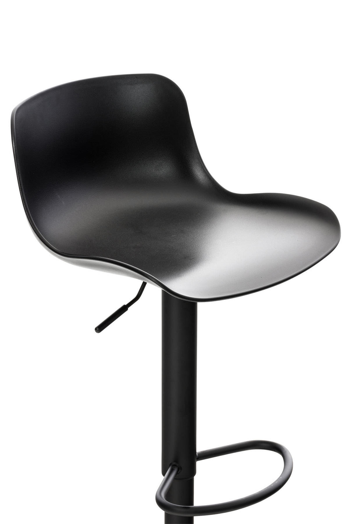 BARHOCKER 2er Set Kunststoff schwarz - Schwarz, Kunststoff/Metall (44/81/45cm) - CLP