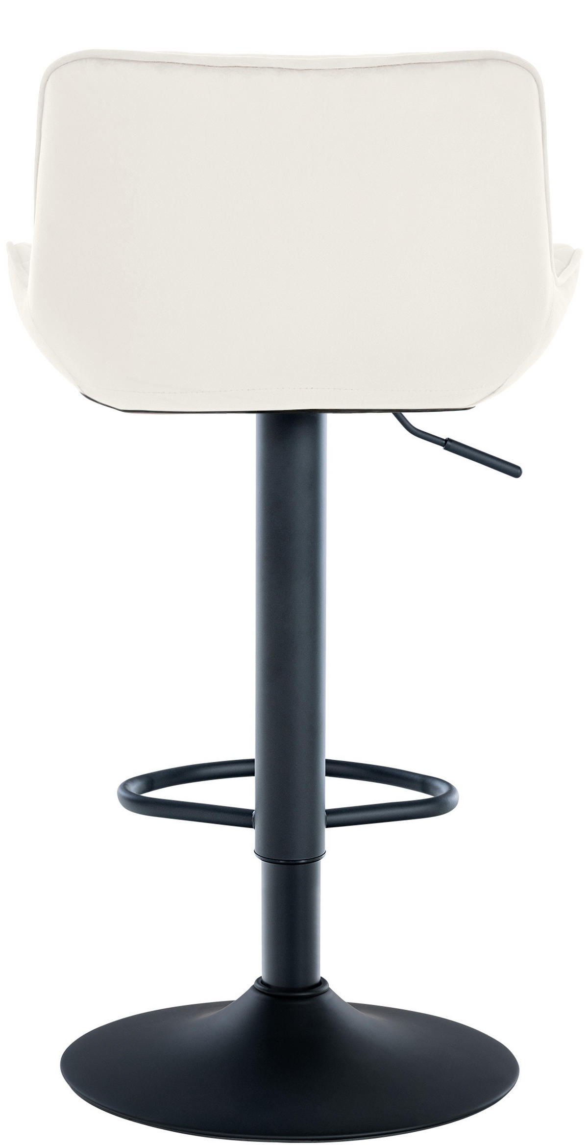 BARHOCKER Samt creme - Creme/Schwarz, Textil/Metall (48/81/54cm) - CLP