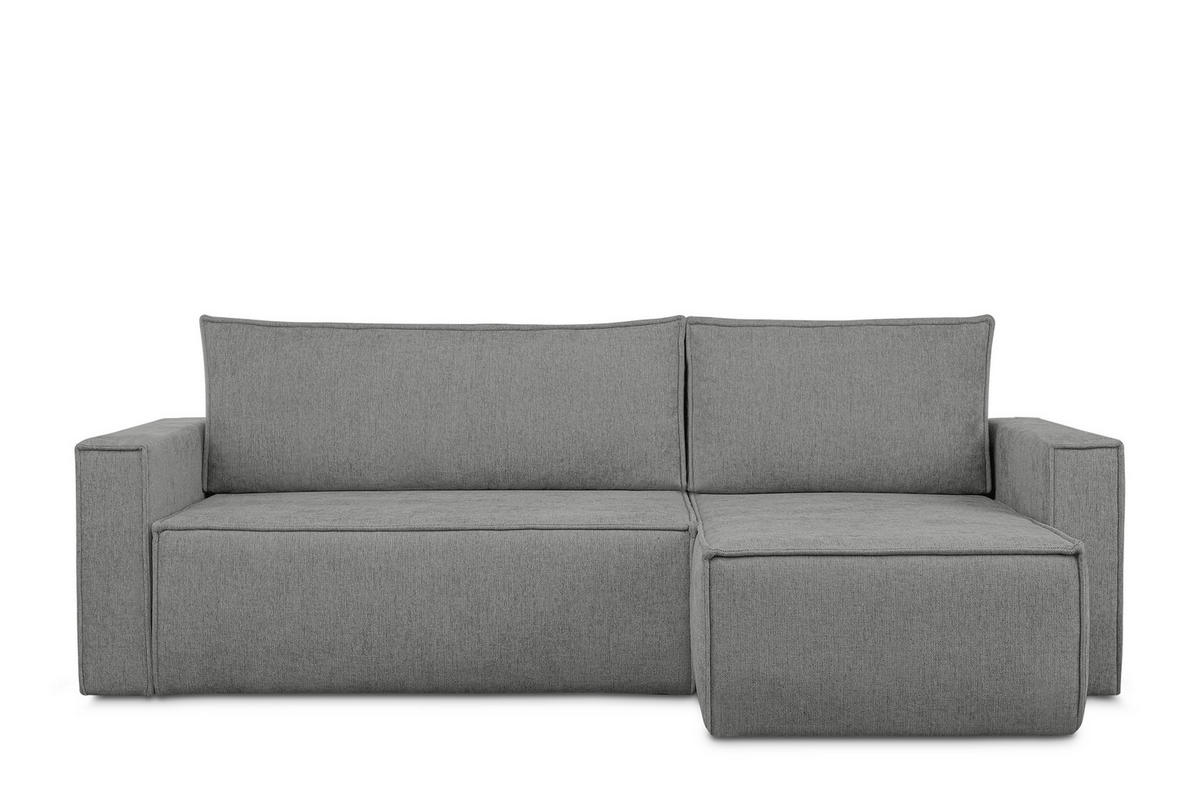 UNIVERSAL-ECKSOFA NAPI II mit Schlaffunktion, grau - Grau, Textil (246/148cm) - KONSIMO®