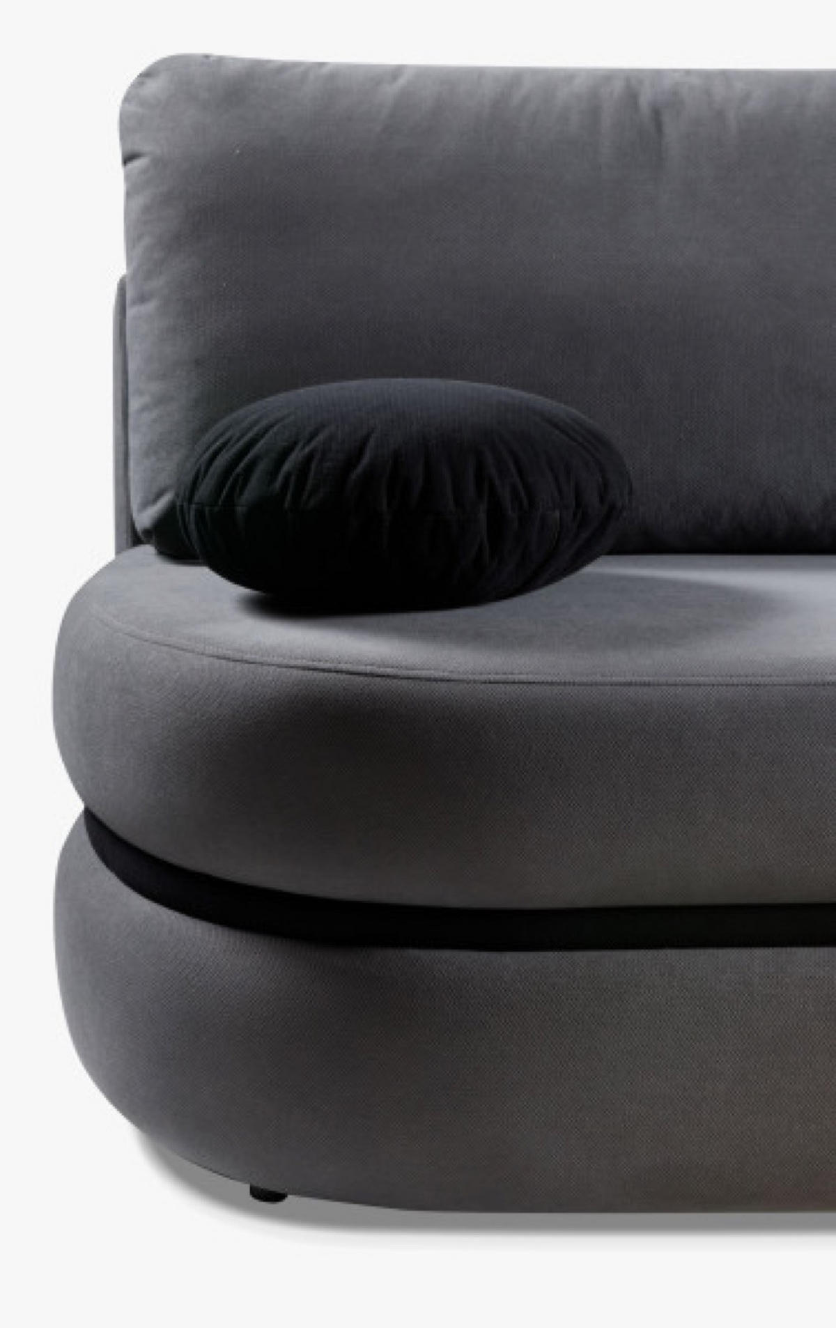 SOFA Grau Iber - Grau, Holzwerkstoff/Textil (211/93/211cm) - Sepro Meble