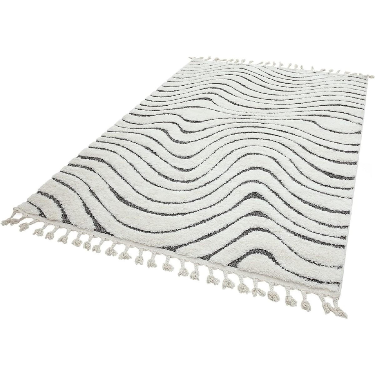 TEPPICH Moderner für Wohn- und Schlafzimmer RIDGE Grau 160 x 230 cm - Grau, Textil (160/230cm) - Novatrend