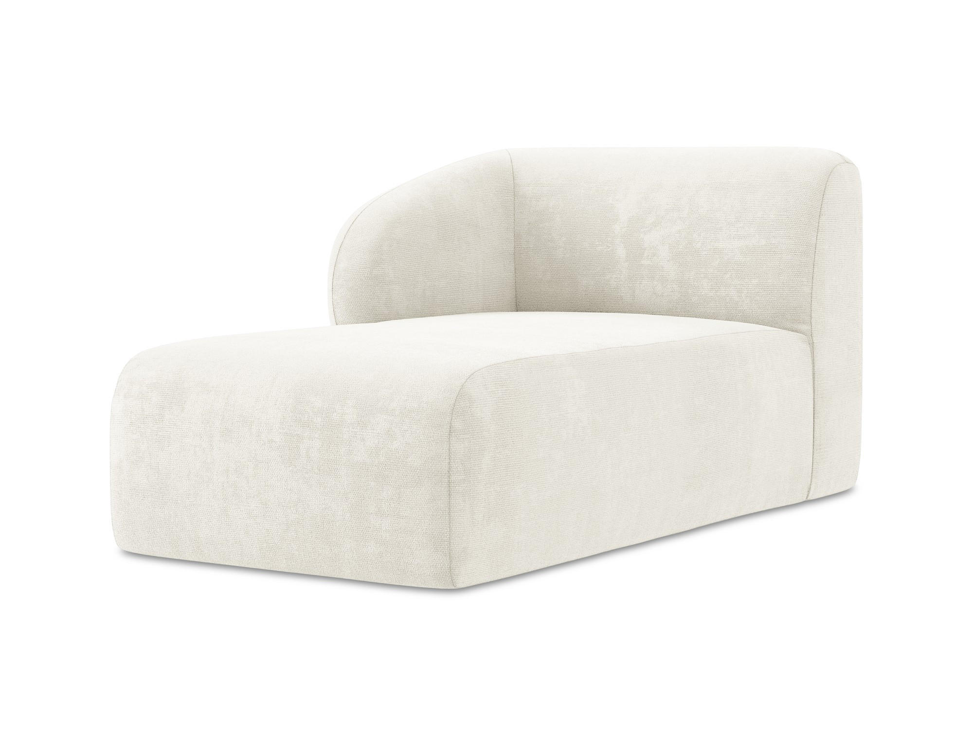 SOFAELEMENT Links Chenille Stoff Weiß - Schwarz/Weiß, Holzwerkstoff/Kunststoff (91/75/166cm) - Makamii