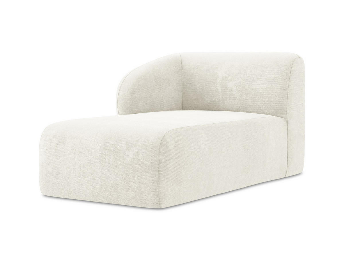 SOFAELEMENT Links Chenille Stoff Weiß - Schwarz/Weiß, Holzwerkstoff/Kunststoff (91/75/166cm) - Makamii