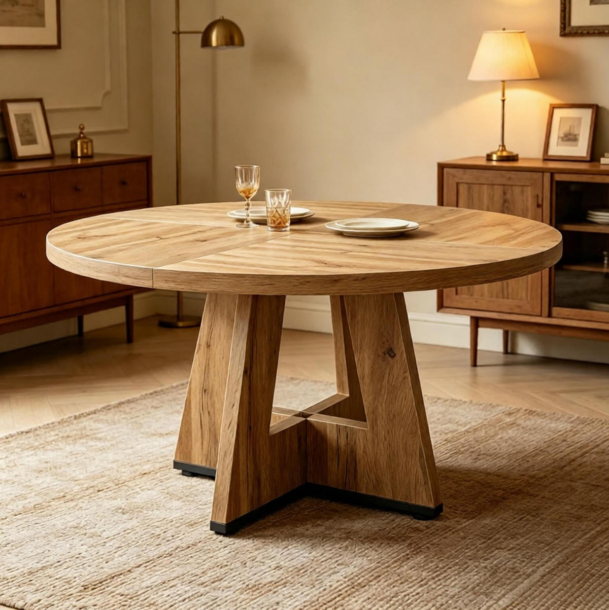 ESSTISCH rund, 120 cm Durchmesser, Naturfarben - Naturfarben, Holzwerkstoff (120/120/75cm) - MIVRAY