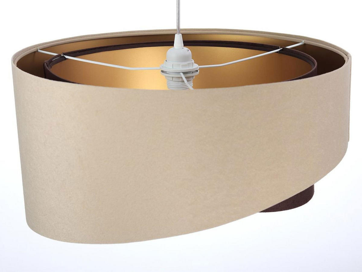 HÄNGELEUCHTE Beige 50/23 cm - Braun, Kunststoff (50/1/23cm) - ONZENO