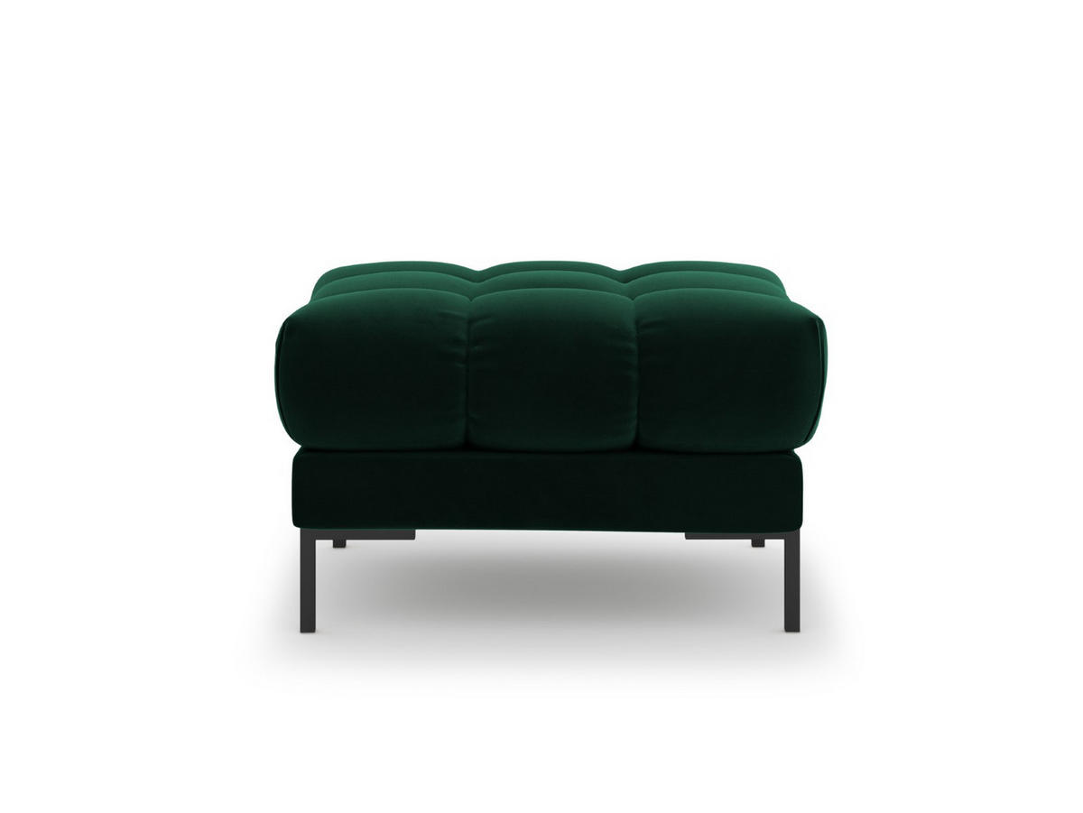 POUF Mamaia aus Samt flaschengrün - Grün, Textil (60/41/60cm) - Micadoni