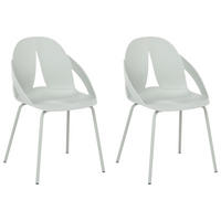 GARTENSTUHL 2er Set Hellgrün Bolgheri - Hellgrün, Kunststoff (49/83/49cm) - Beliani