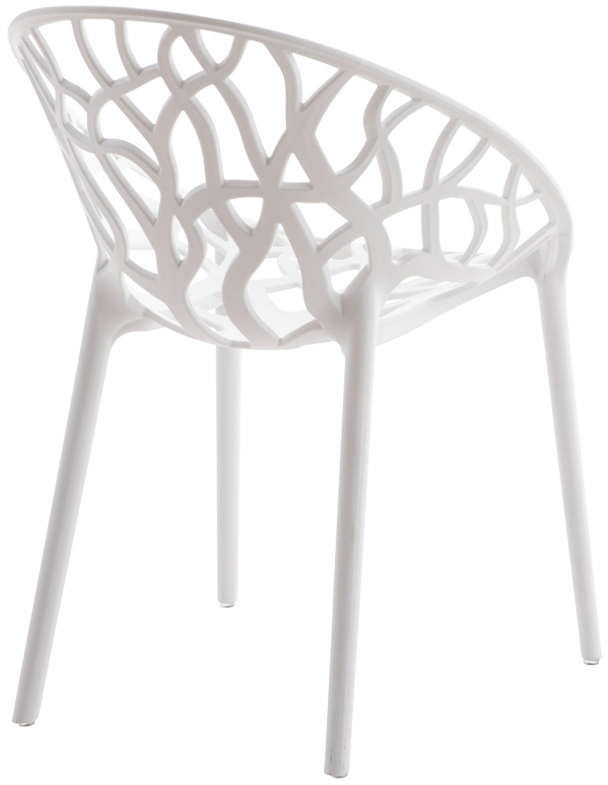 GARTENSTUHL 2er Set Kunststoff weiß - Weiß, Kunststoff (59/80/60cm) - CLP