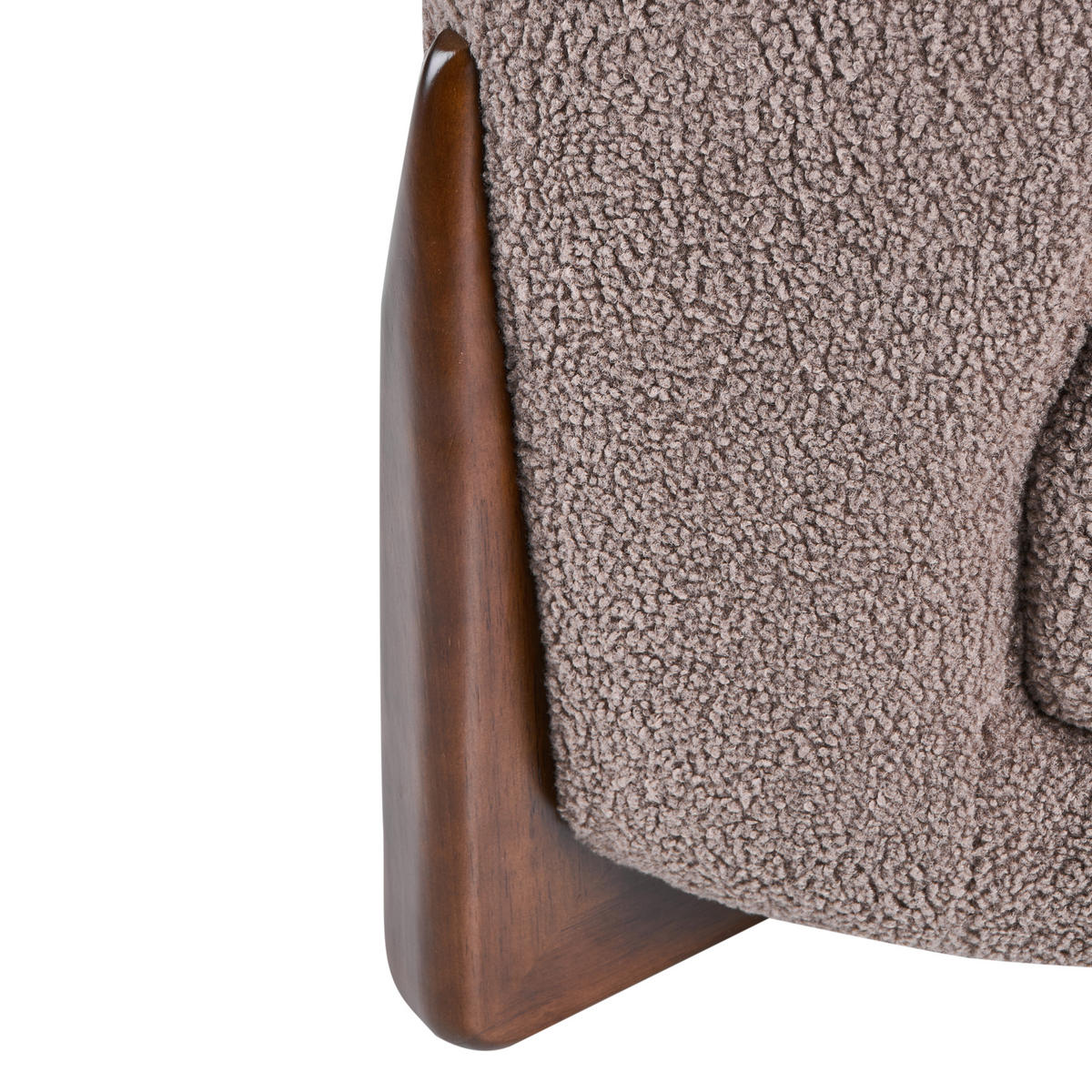 SESSEL Bouclé Braun Vinliden - Braun, Holz/Textil (118/62/87cm) - Beliani