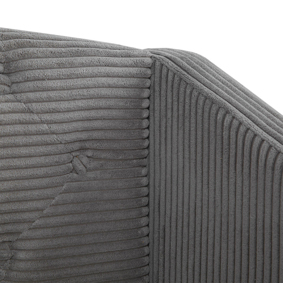 AUSZIEHBETT Cord 90/200 cm Grau 2 Liegeflächen - Grau, Textil (90/200cm) - Homestyle4u