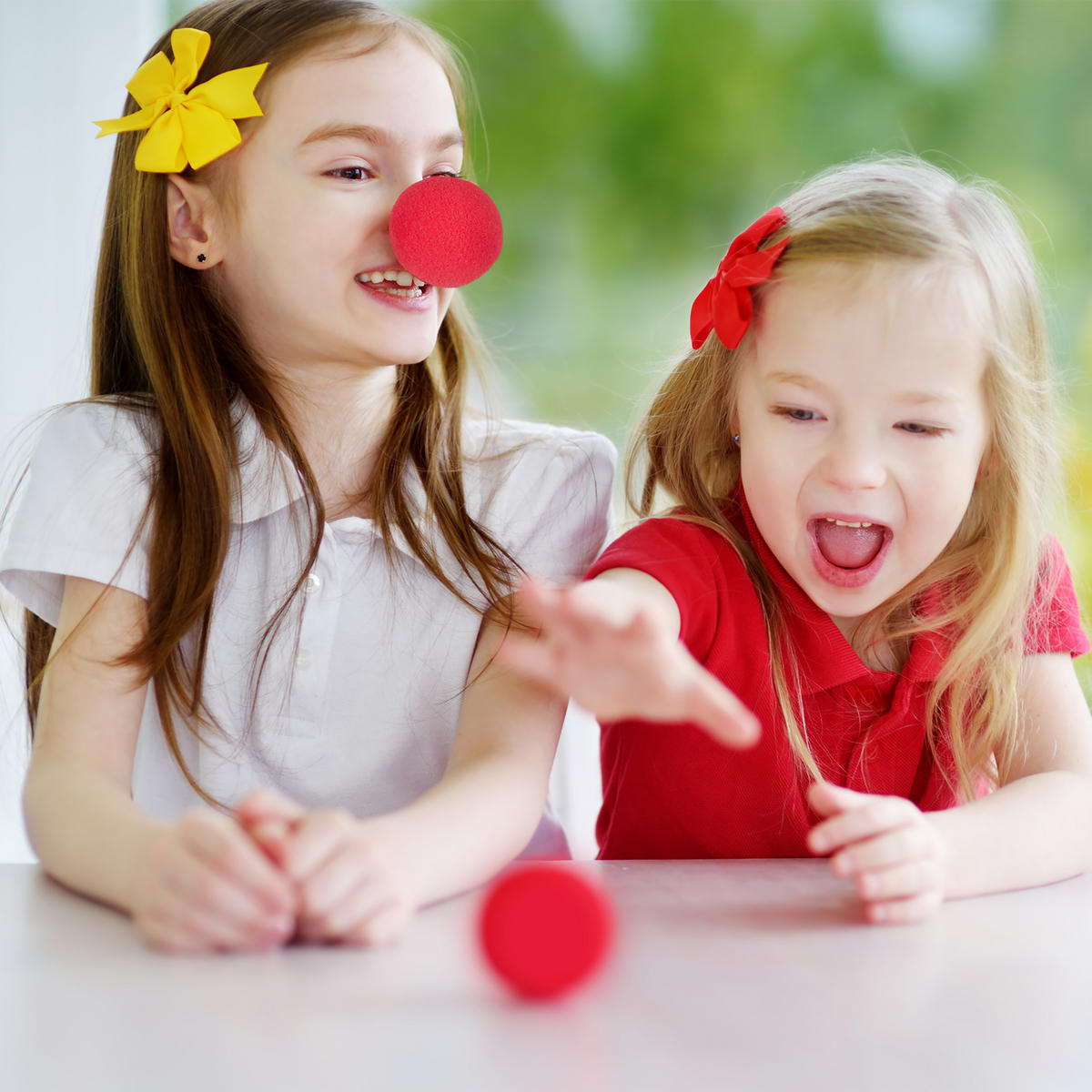 25XCLOWNSKÉ nosy - červená, textil (5/5/5cm) - Relaxdays