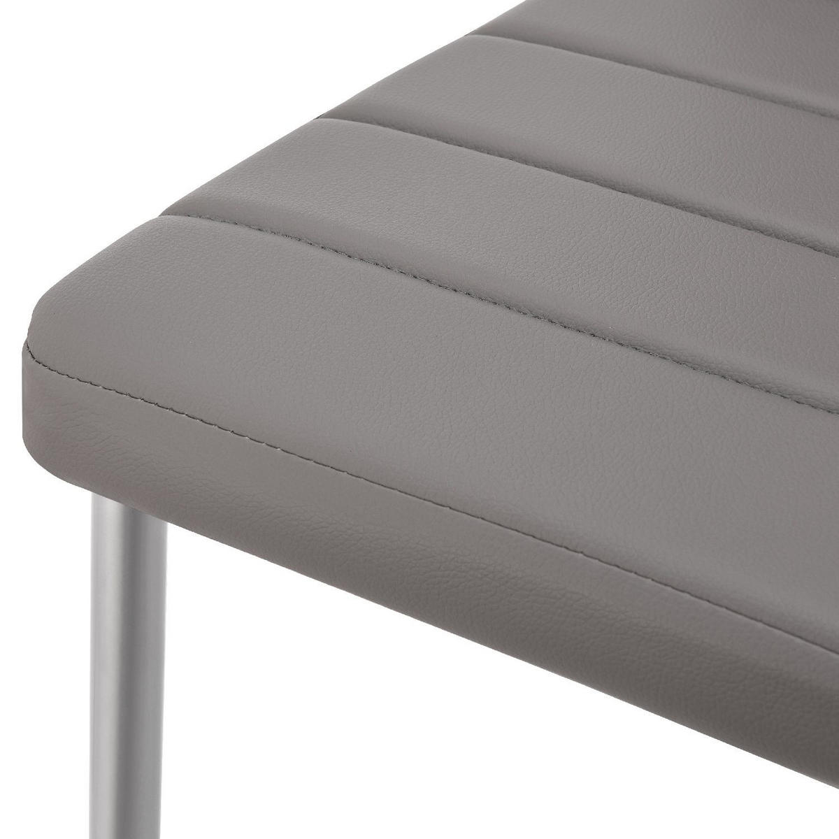 ESSZIMMERSTUHL Loja 4er-Set grau - Grau, Metall (41/96/49cm) - Juskys