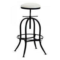 BARHOCKER Metall schwarz - Schwarz, Textil/Metall (45/73/45cm) - CLP