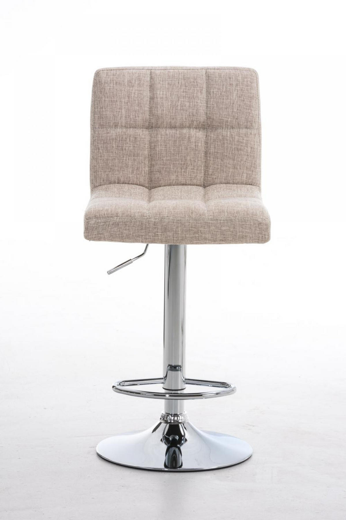 BARHOCKER Stoff creme - Chromfarben/Creme, Textil/Metall (46/94/47cm) - CLP