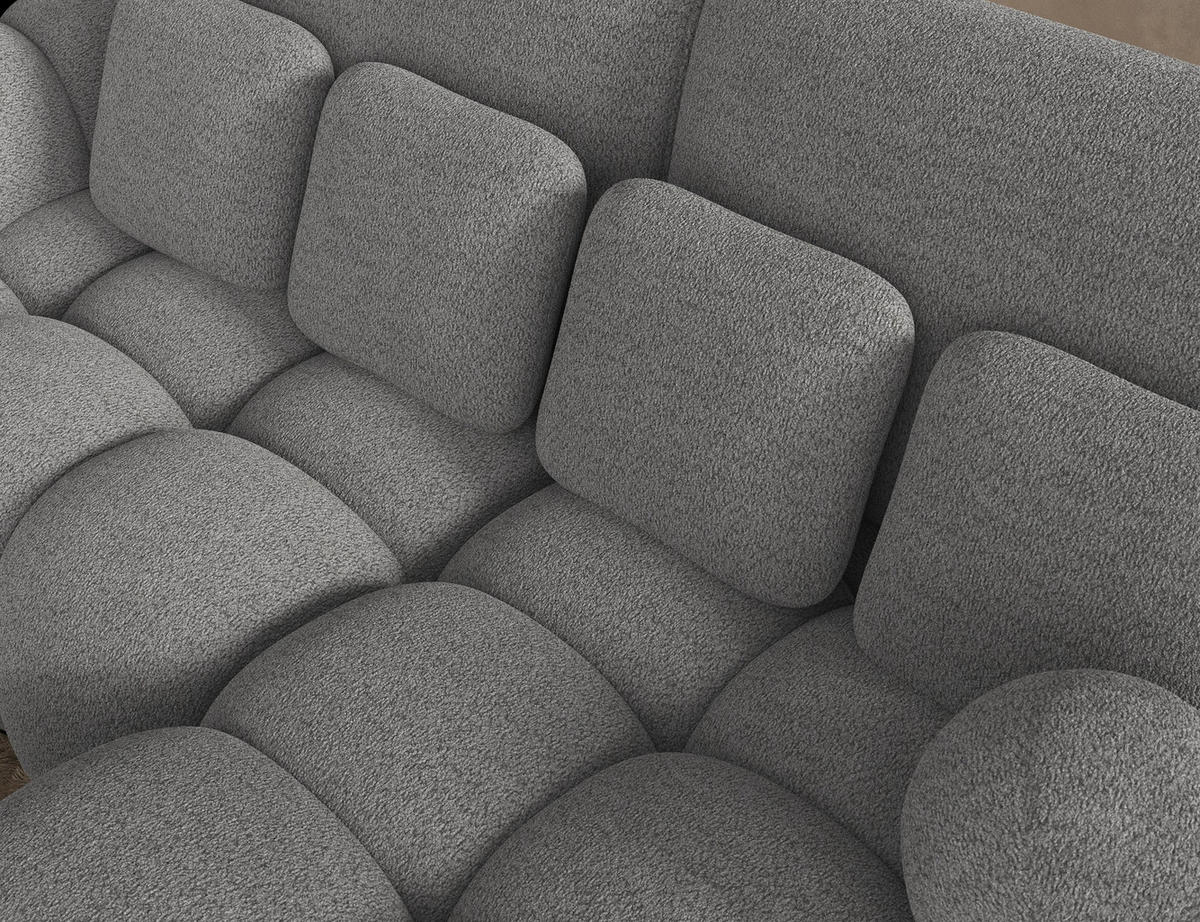 ECKSOFA COVELION L-Form – Schlaffunktion, Bettkasten, Wellenfederung, HR-Kaltschaum, inkl. Kissen, moderner Wohnkomfort - Anthrazit, Kunststoff (167/260cm) - Wohnideebilder