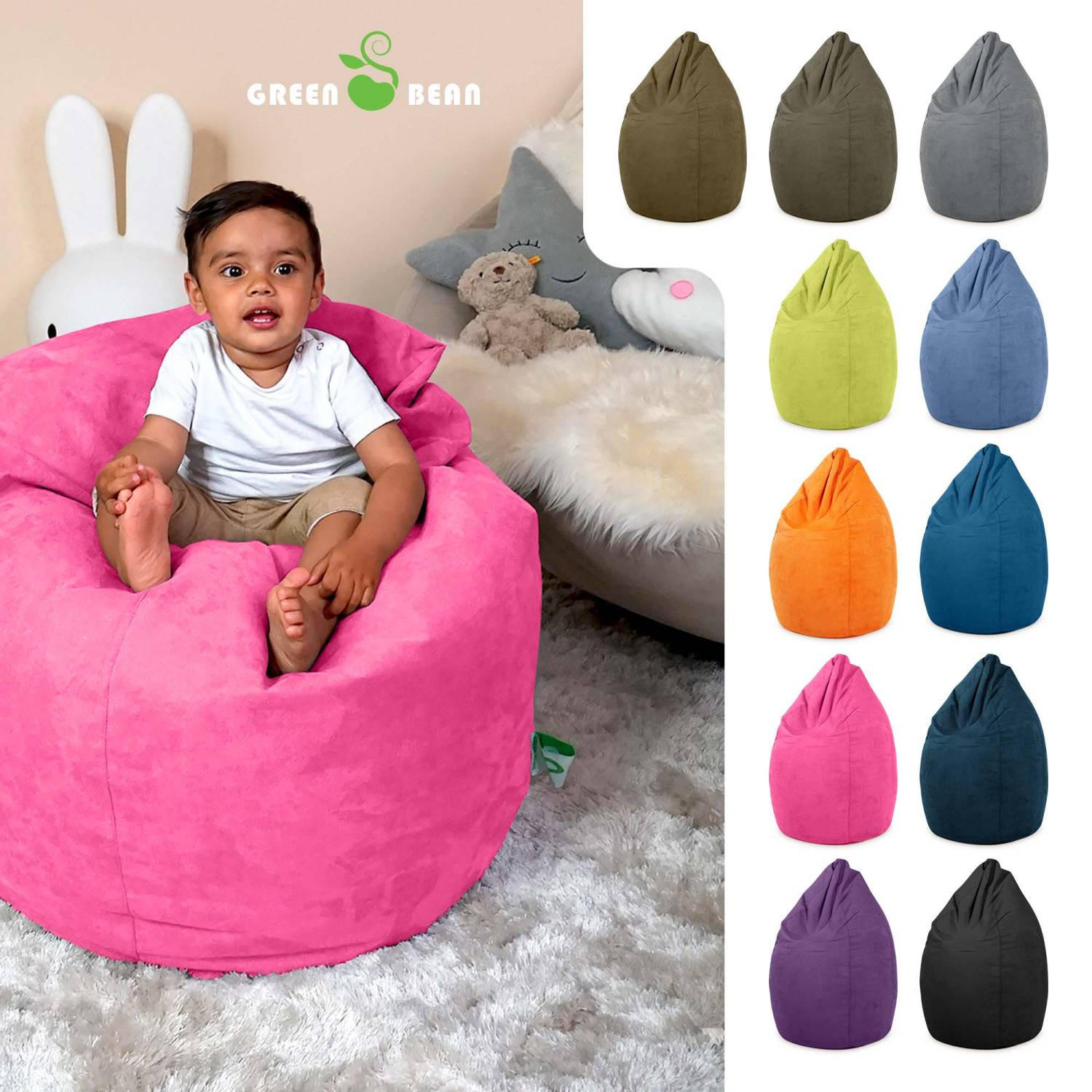 SITZSACK "Drop" 60x60x90cm - 220L - Pink, Textil (60/90/60cm) - Green Bean