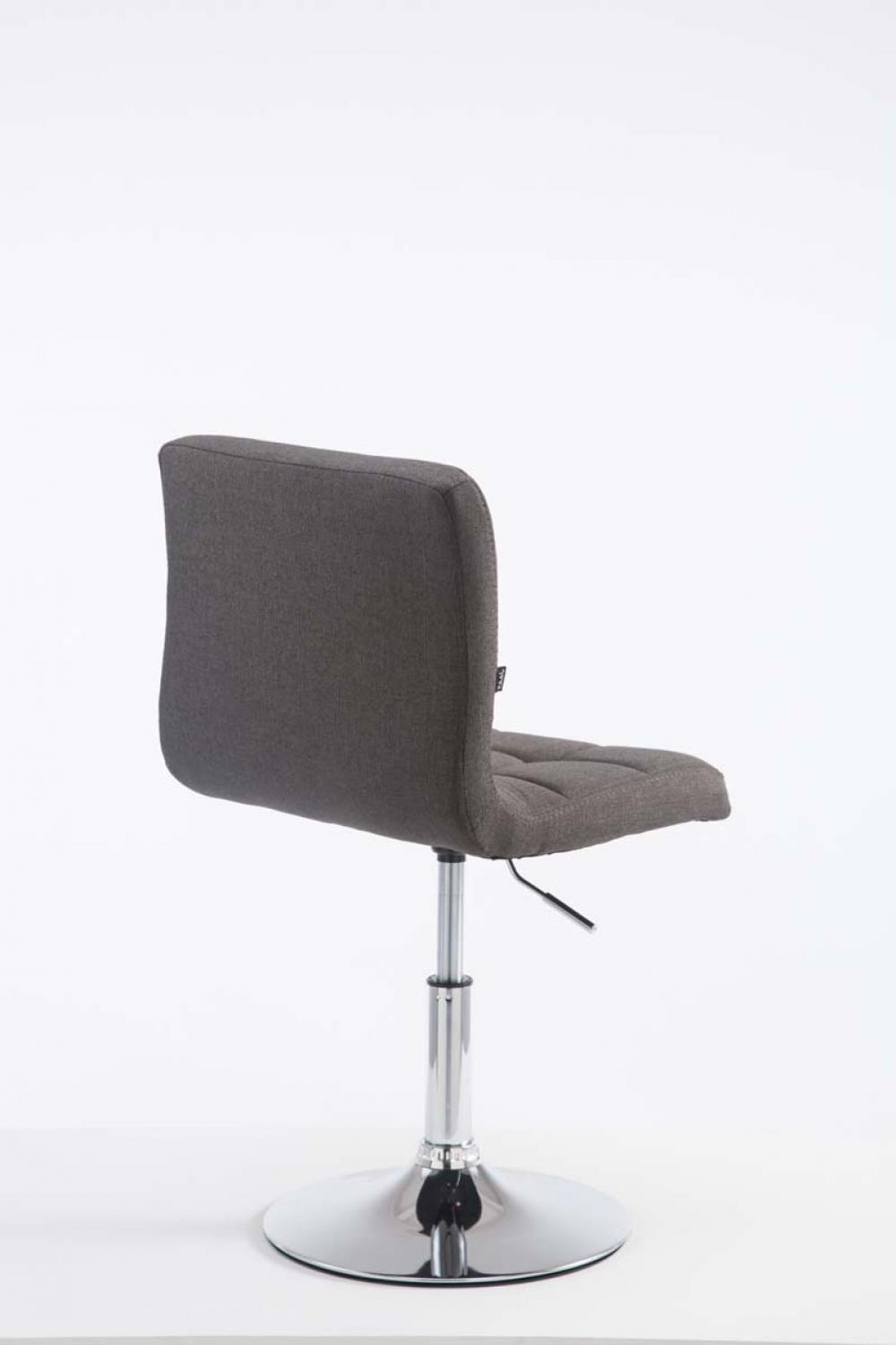 DREHSTUHL Stoff dunkelgrau - Chromfarben/Dunkelgrau, Textil/Metall (44/74/49cm) - CLP