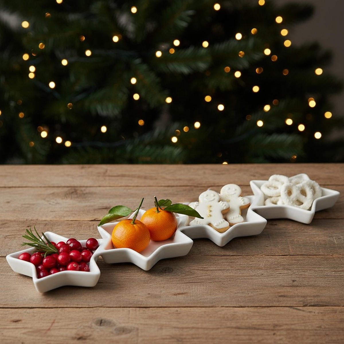 SNACKPLATTE Stern 30/9 cm - Weiß, Keramik (8.5/2.1/29.5cm) - Excellent Houseware