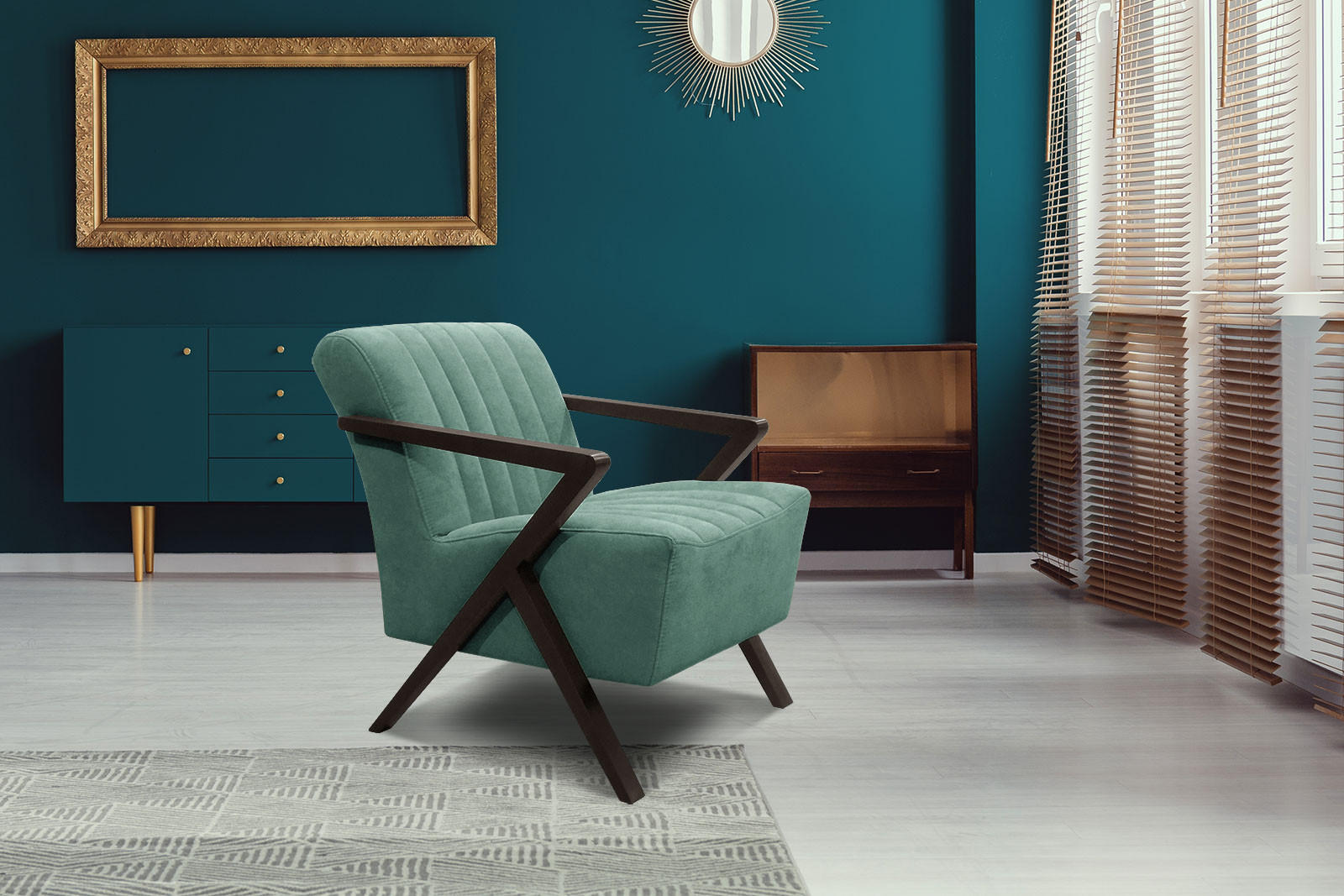 SESSEL LEBRON, grün - Grün, Holzwerkstoff/Textil (65/82/79cm) - Courtois Laville