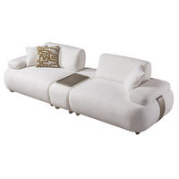 SOFA Chelsea 4-Sitzer Webstoff Creme - Beige, Holz/Textil (270/79/110cm) - Villa Möbel