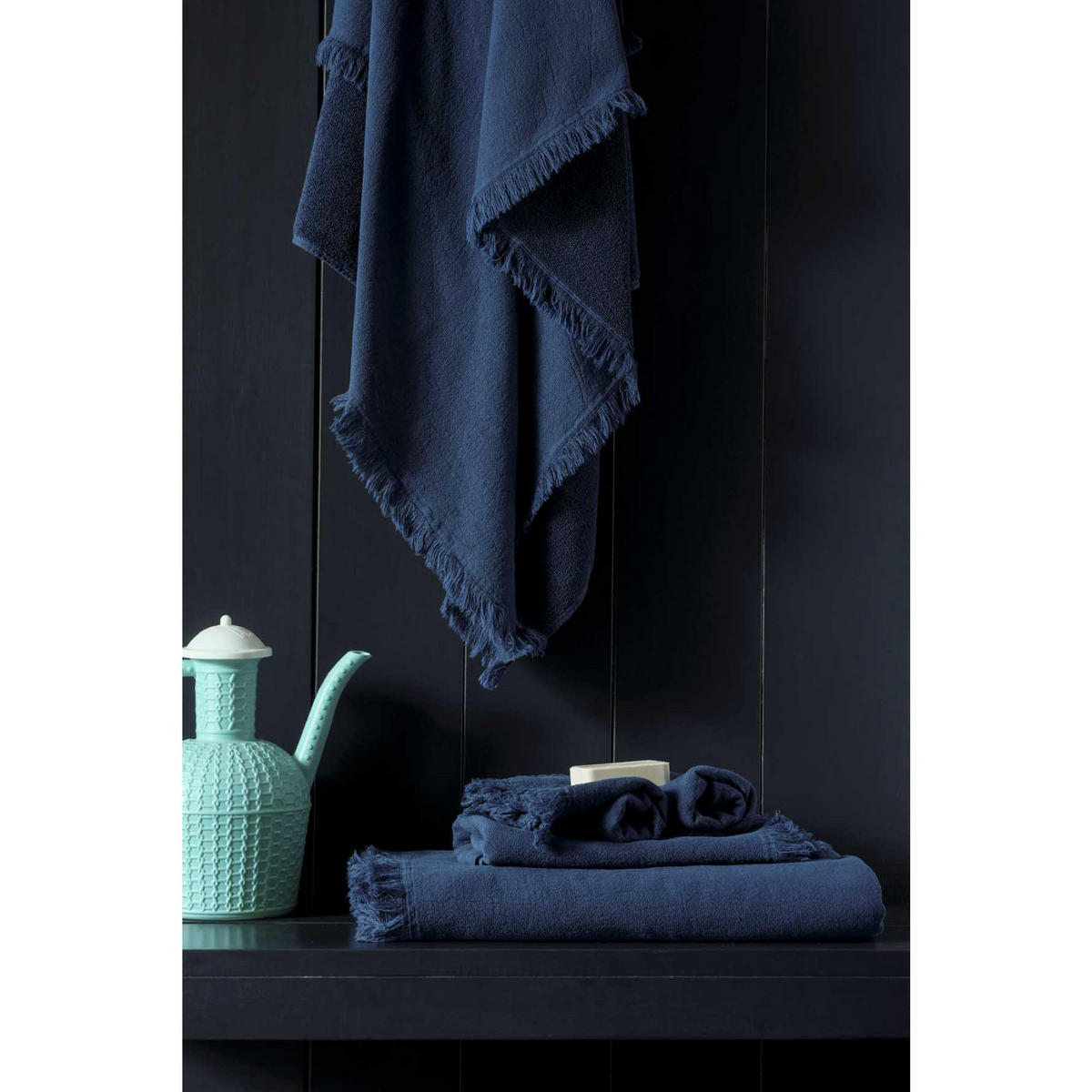 MAXI-BADETUCH Luna mitternacht 100 x 160 cm - Blau, Textil (100/160cm)