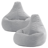 SITZSACK Sessel aus Cord 2-tlg. - Grau, Kunststoff (82/76/82cm) - icon