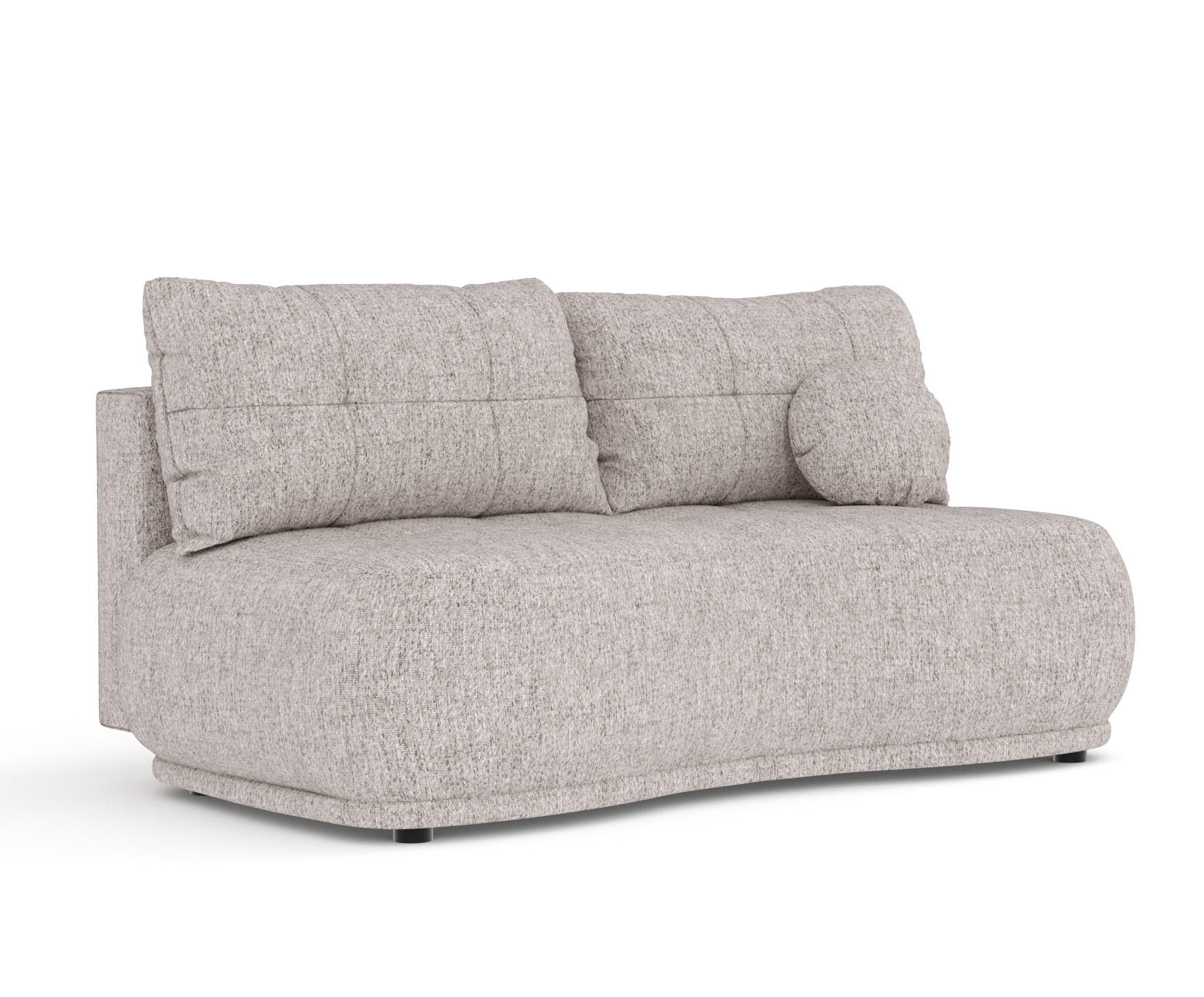 SCHLAFSOFA Cirrus Hellbraun Webstoff - Hellbraun/Schwarz, Holz/Holzwerkstoff (206/95/105cm) - Maison de Reve
