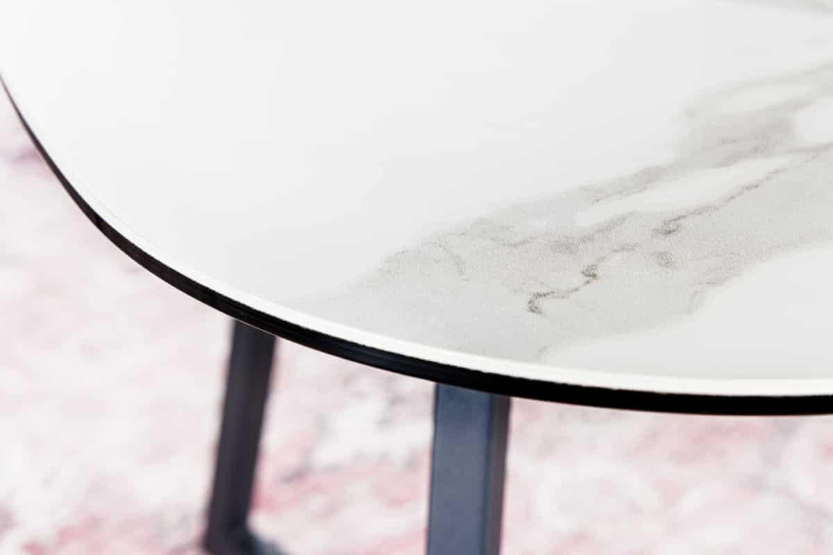 COUCHTISCH MARVELOUS Marmor rechteckig Weiß 70cm - Goldfarben/Weiß, Glas/Keramik (55/70/45cm) - riess-ambiente