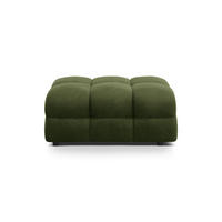 POUF Kendal aus Samt armeegrün - Olivgrün, Textil (104/45/72cm) - Micadoni