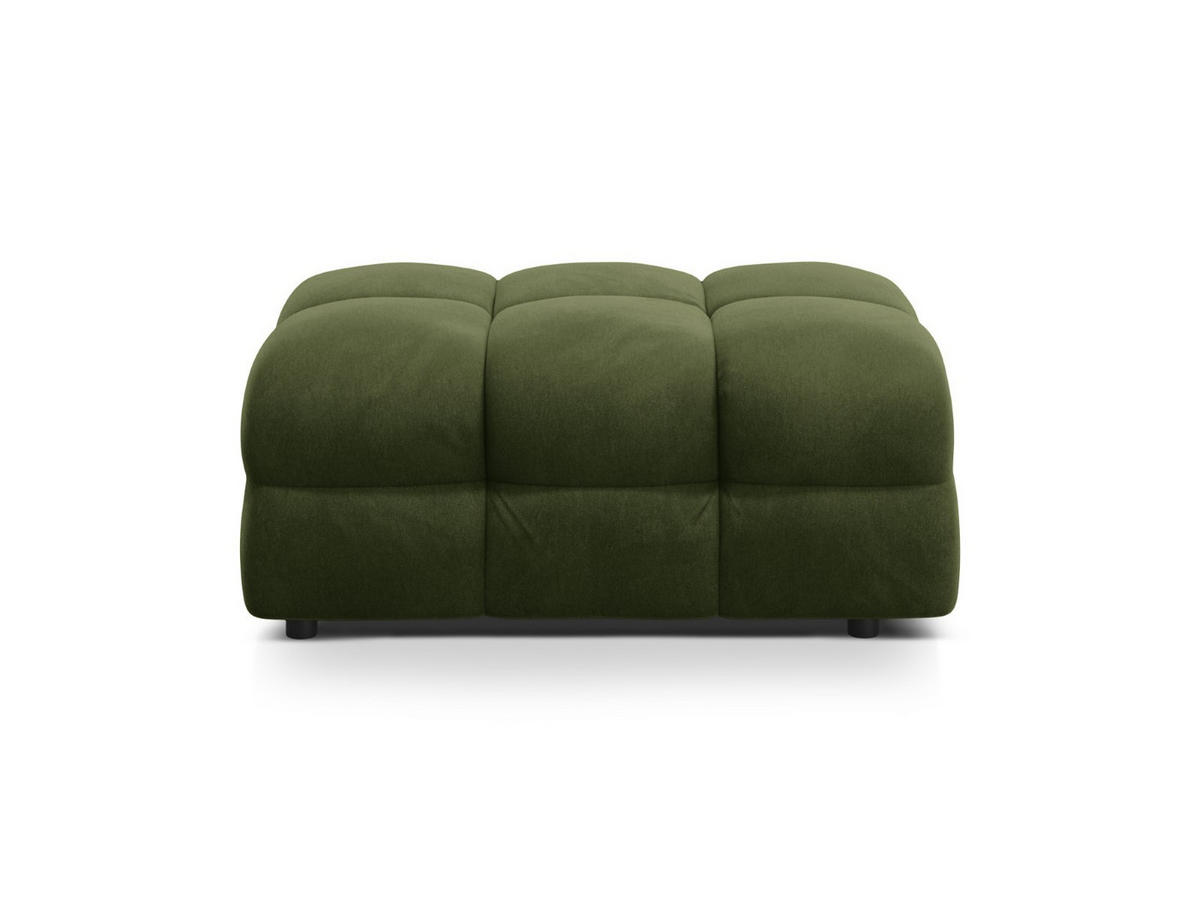 POUF Kendal aus Samt armeegrün - Olivgrün, Textil (104/45/72cm) - Micadoni