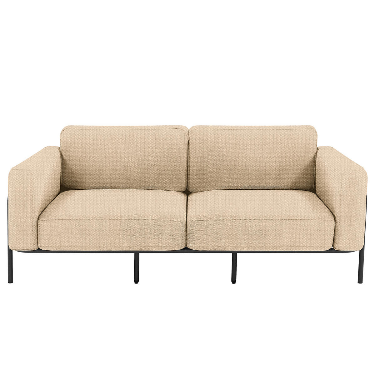 3-SITZER OUTDOOR-SOFA - Beige, Textil/Metall (212/76/88cm) - home24