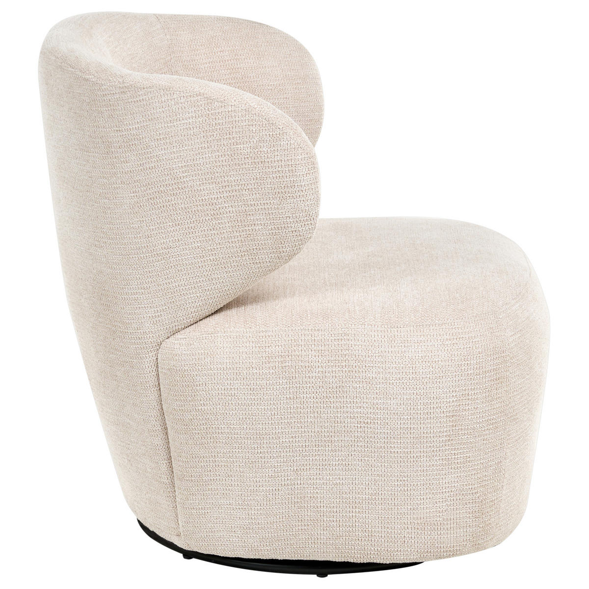 DREHSESSEL Stoff Beige Alvdal - Beige, Textil (74/73/79cm) - Beliani
