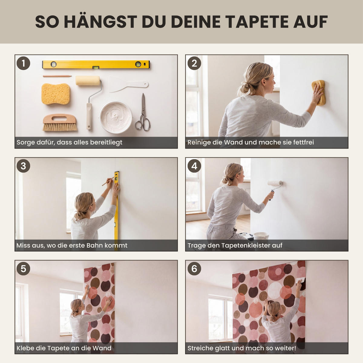TAPETE - Kreise - Modern - Farbenfroh - 200x280 cm - Multicolor, Papier (200/280cm) - OnlyWow