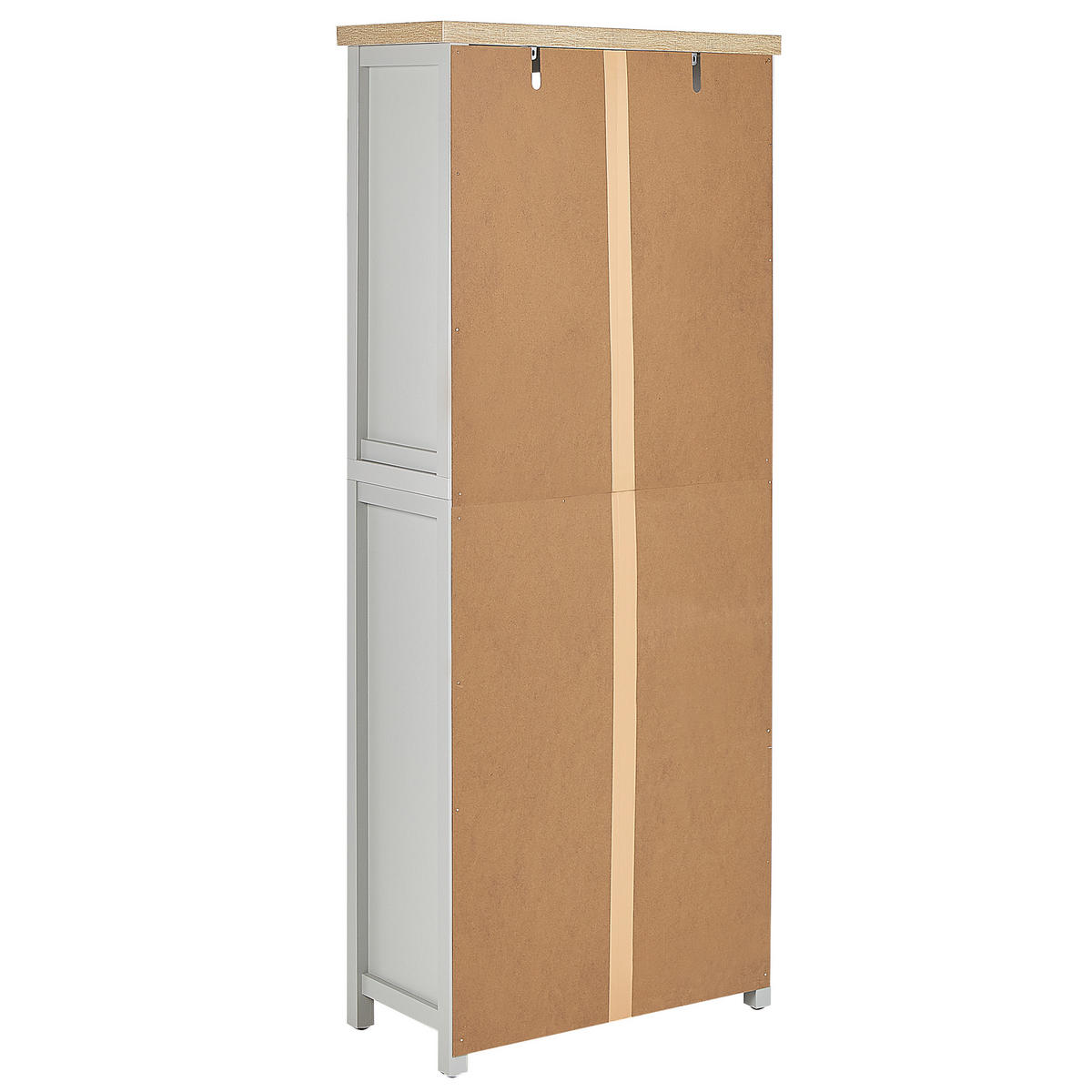 REGAL 4 Fächer Clio - Grau, Holzwerkstoff (72/180/35cm) - Beliani