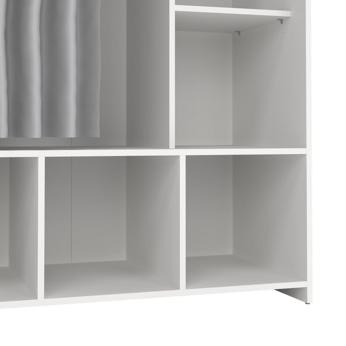 KLEIDERSCHRANK, Kit, Hellgrau, Holzwerkstoff, 105 x 49 x 180 cm - Hellgrau, Holzwerkstoff (105/180/49cm) - ebuy24