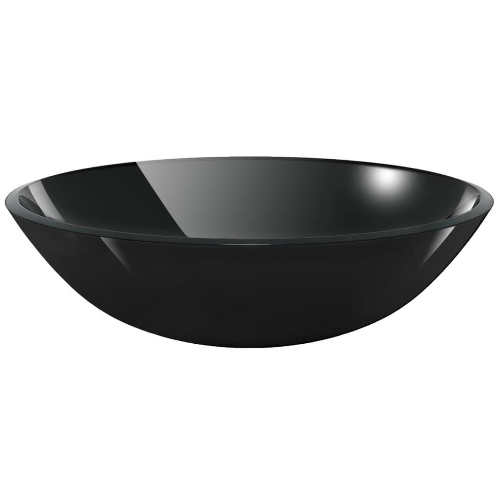 WASCHBECKEN Kulik 42/42/13 cm - Schwarz, Glas (42/13/42cm) - Nettlife