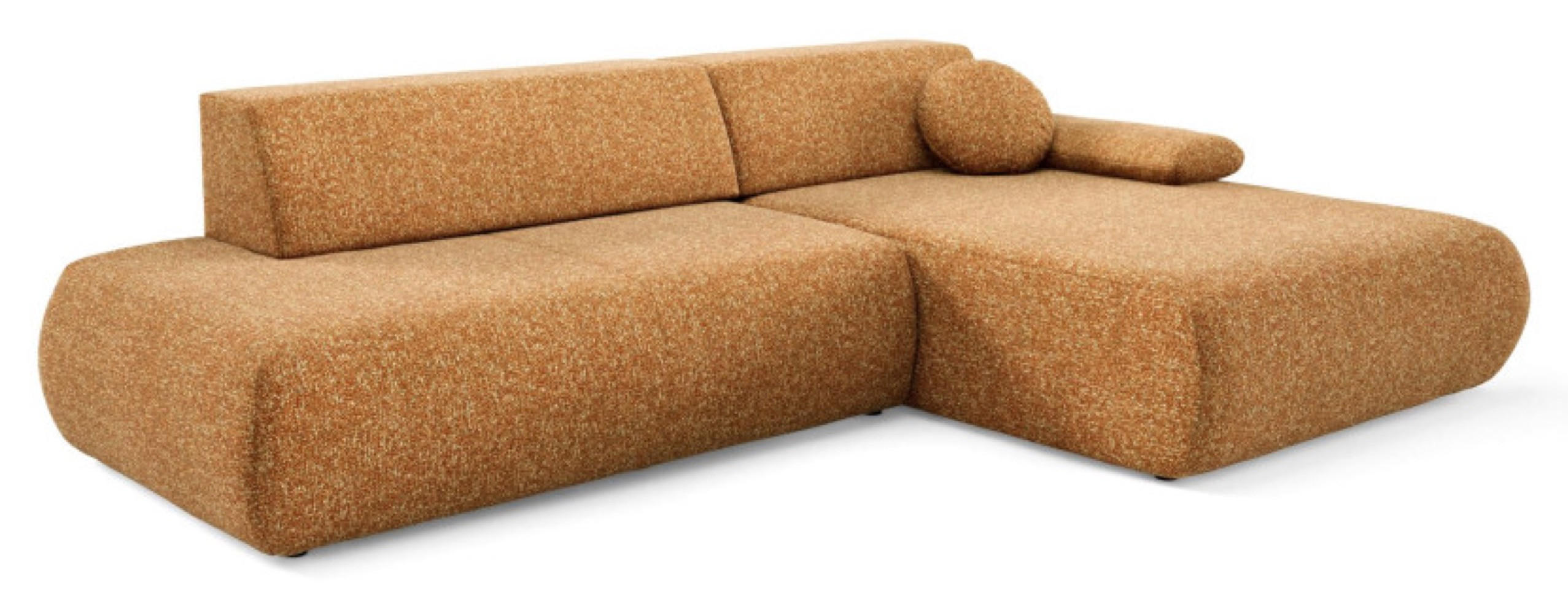 ECKSOFA Orange PENTI Ausziehbar Mit Bettkasten Rechts - Orange, Textil (173.5/286cm) - Sepro Meble