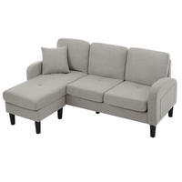 SOFA modular mit Chaiselongue 166 x 118 x 77 cm Grau - Grau, Kunststoff (166/118cm) - IVMEU