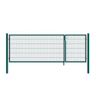 GARTENTOR ADITUS - Farbe: Grün, Größe: 160 x 350 cm - Grün, Metall (210/6cm) - Home Deluxe