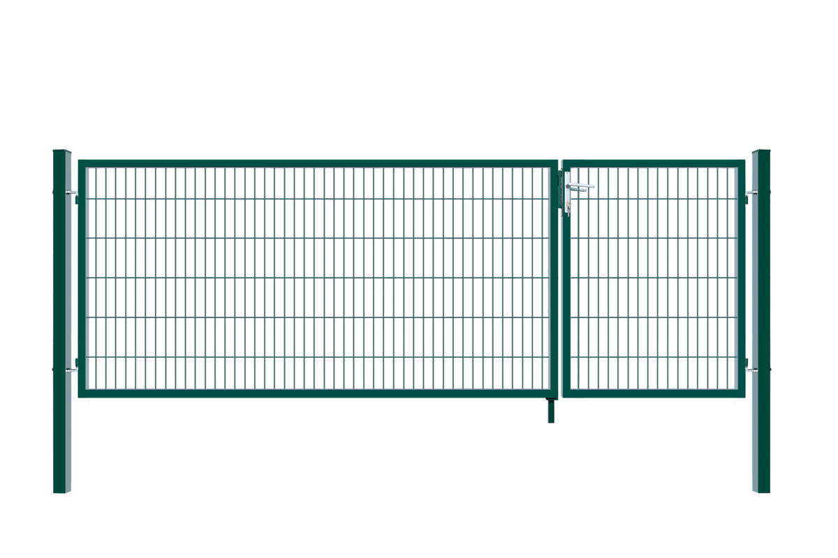GARTENTOR ADITUS - Farbe: Grün, Größe: 160 x 350 cm - Grün, Metall (210/6cm) - Home Deluxe