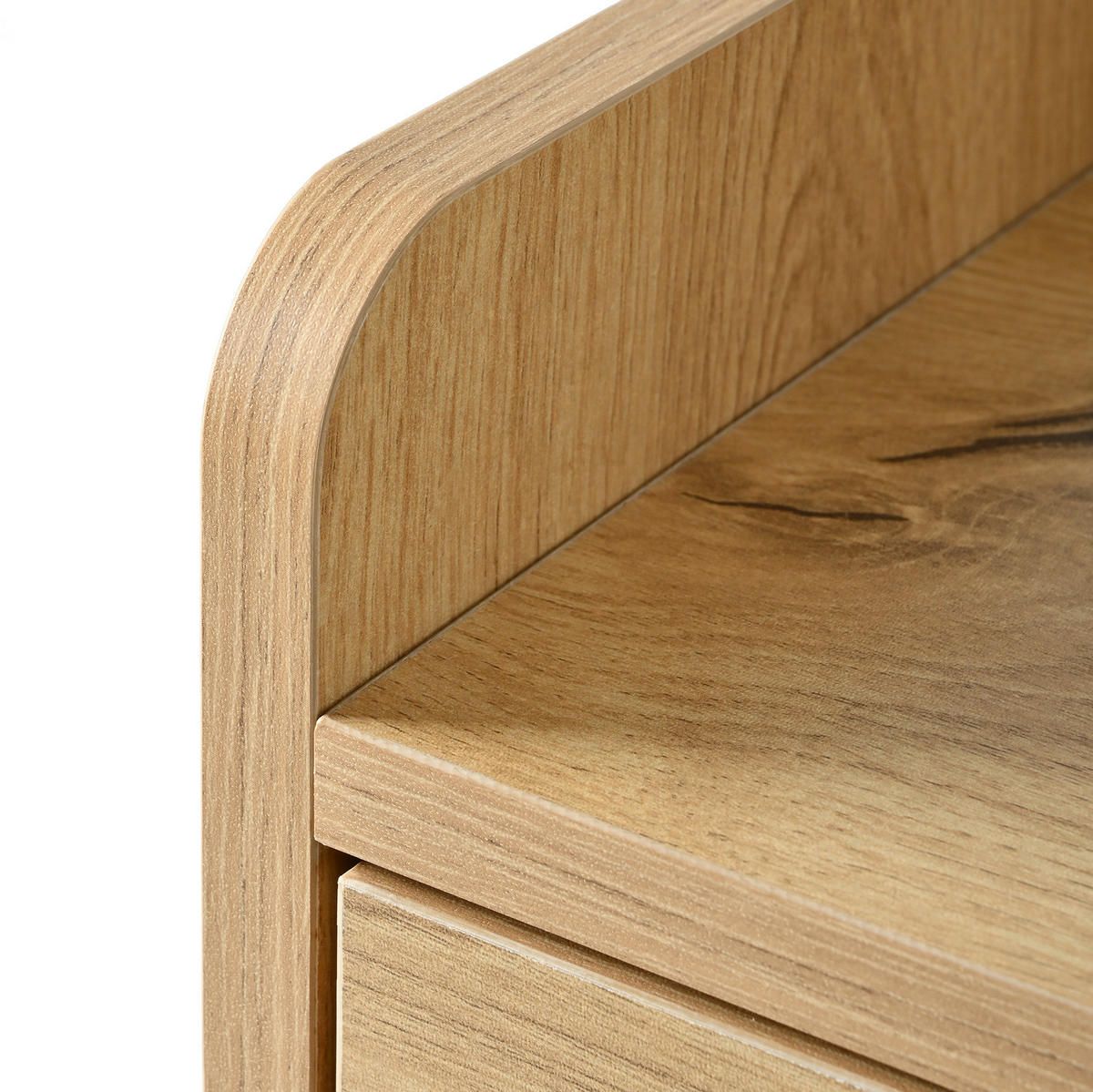SCHUHSCHRANK aus Spanplatte 110x26x100cm in Natur mit 4 Klapptüren - Naturfarben, Holzwerkstoff (110/100/26cm) - Modfu