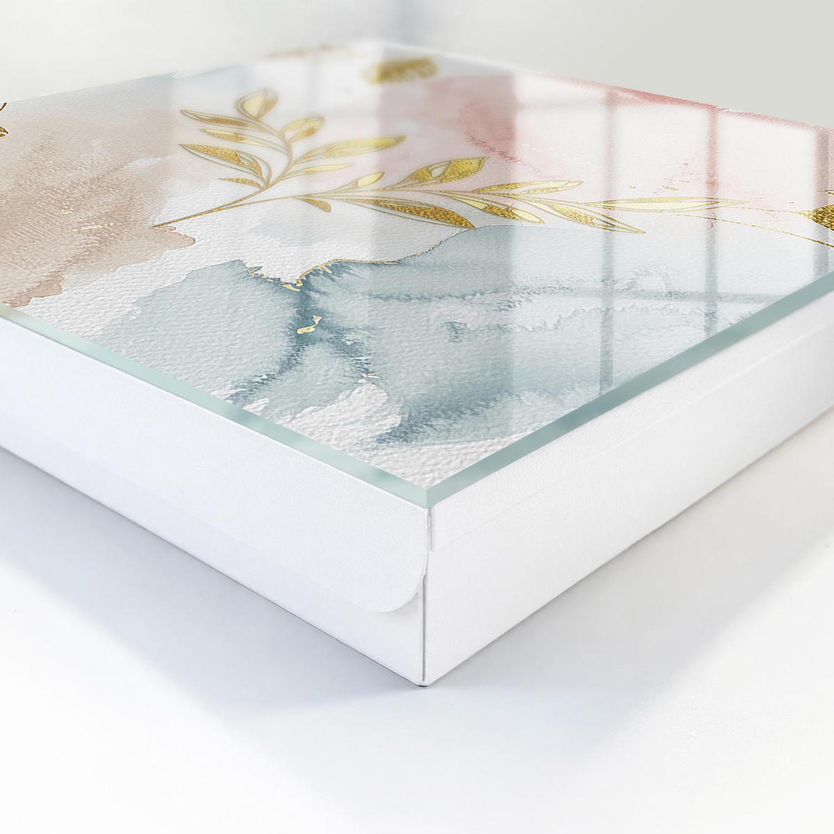 SCHLÜSSELBOX Weiß 30x30 cm – Türöffnung nach rechts - Pastellfarbener Charme - Pink, Metall (30/30/5cm) - TULUP