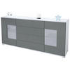 SIDEBOARD Grömitz Graphit Seidenmatt - Graphitfarben, Holzwerkstoff (166.5/75.5/35cm) - Vladon