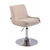 DREHSTUHL Stoff creme - Chromfarben/Creme, Textil/Metall (43/71/50cm) - CLP