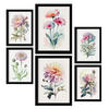 POSTER Set Mit 6 Rosen Größe A3 & A4 Schwarzer Rahmen - Schwarz, Papier (29.7/1cm) - Nacnic