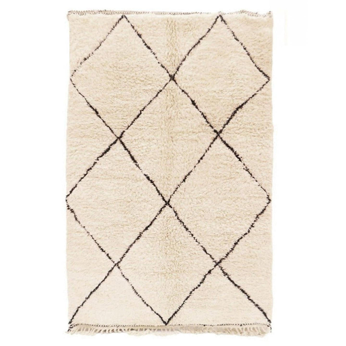 BERBERTEPPICH aus Marokko aus reiner Wolle beige - Beige, Naturmaterialien (200/300cm) - AFK Living